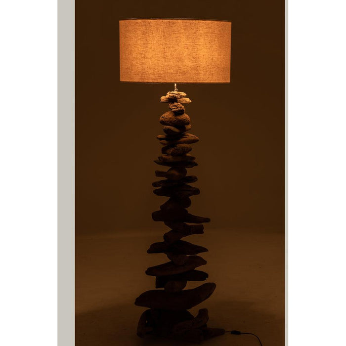 Vloerlamp Naturel Drift hout 41 cm-Vloerlampen-J-Line