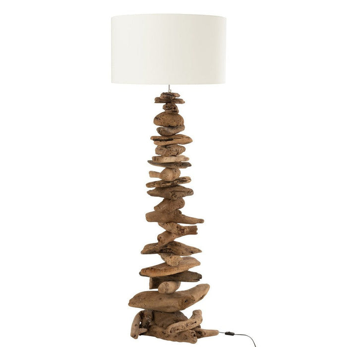 Vloerlamp Naturel Drift hout 41 cm-Vloerlampen-J-Line
