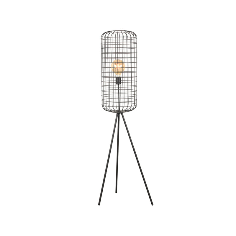 Vloerlamp Solido Zwart Metaal - 31x31x146 cm-Vloerlampen-LABEL51