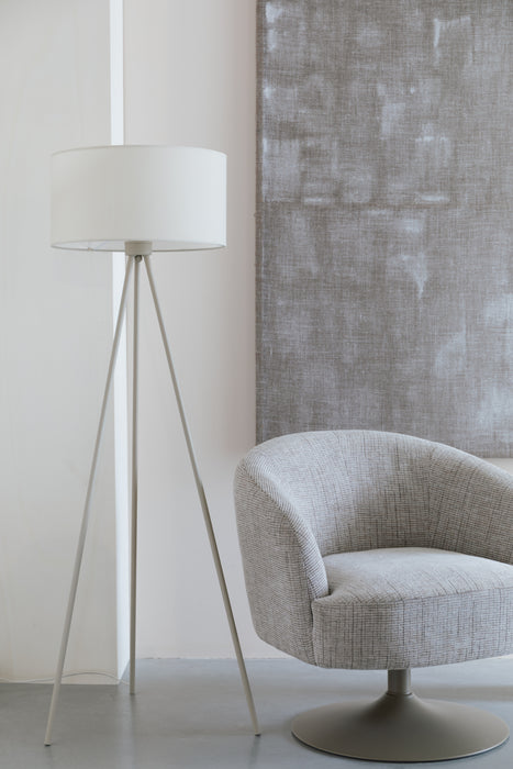 Vloerlamp Susie Metaal Beige 45x45 cm E27-Vloerlampen-Creating Home