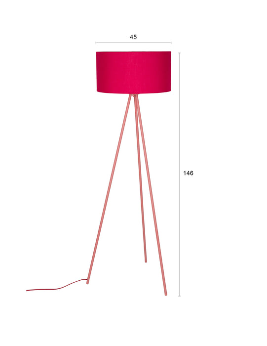 Vloerlamp Susie Metaal Rood 45x45 cm E27-Vloerlampen-Creating Home