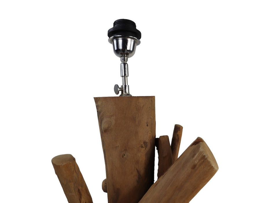 Vloerlamp Teak Root-40x40x130-Bruin/Zwart-Teak-Lampenvoeten-HSM Collection