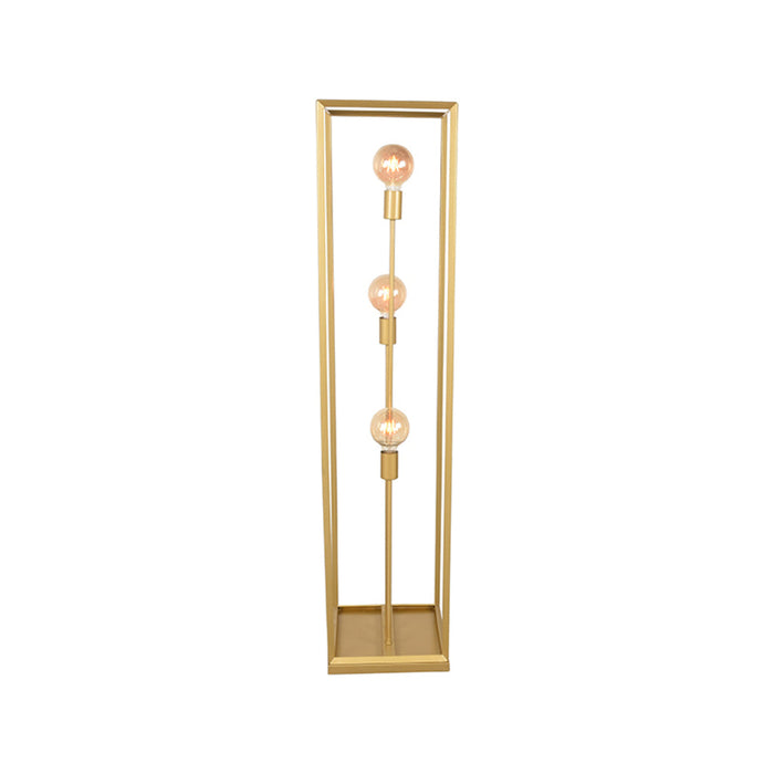 Vloerlamp Tetto Antiek Goud Metaal - 30x30x135 cm-Vloerlampen-LABEL51