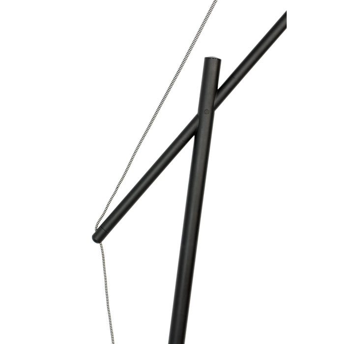 Vloerlamp Tokio Metaal, Cotton,Polyester Zwart 168x50 cm E27