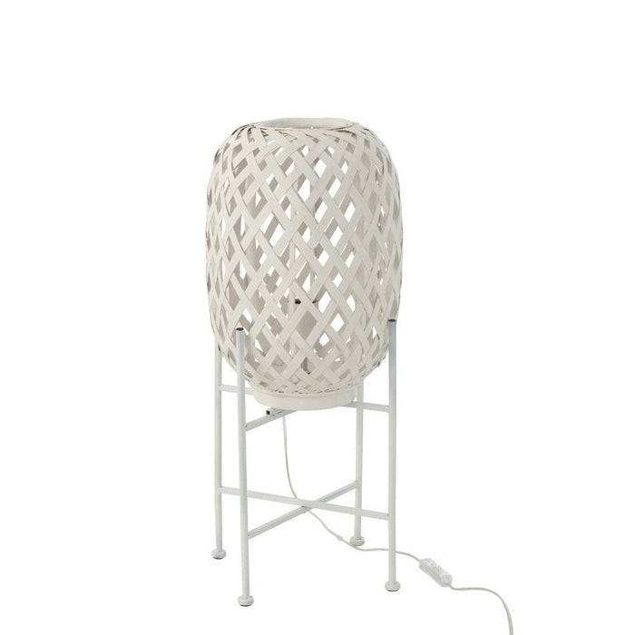 Vloerlamp Wit Bamboe 26 cm-Vloerlampen-J-Line