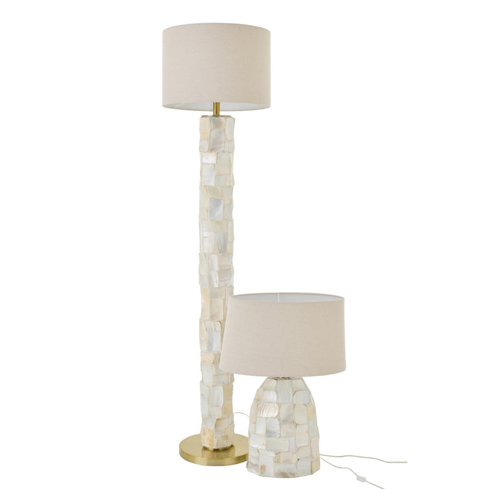 Vloerlamp Wit Shell 47 cm 47x47x156.2 cm-Vloerlampen-J-Line