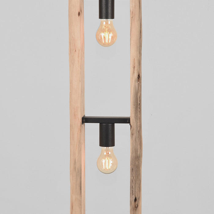 Vloerlamp Woody Naturel Hout - 25x25x150 cm-Vloerlampen-LABEL51