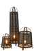 Zwarte vloerlamp van 100 cm hoog met een stoer metalen frame en textiel, inclusief sfeervolle verlichting.