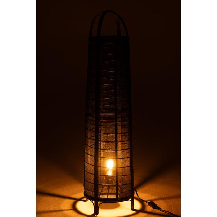 Vloerlamp Zwart Bamboe 26 cm 26x26x100 cm-Vloerlampen-J-Line