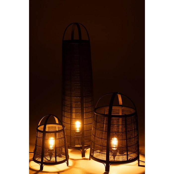 Vloerlamp Zwart Bamboe 26 cm 26x26x100 cm-Vloerlampen-J-Line
