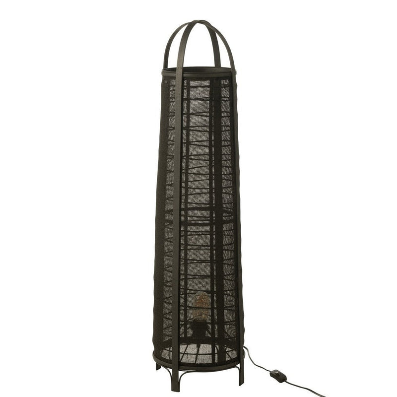 Vloerlamp Zwart Bamboe 26 cm 26x26x100 cm-Vloerlampen-J-Line