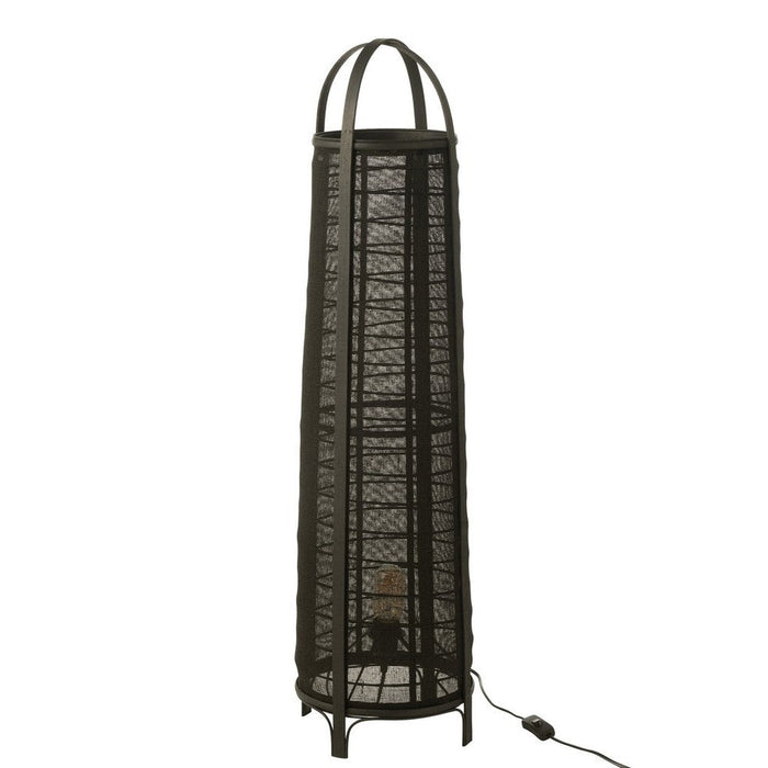Vloerlamp Zwart Bamboe 26 cm 26x26x100 cm-Vloerlampen-J-Line