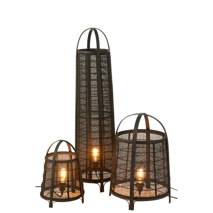 Vloerlamp Zwart Bamboe 26 cm-Vloerlampen-J-Line