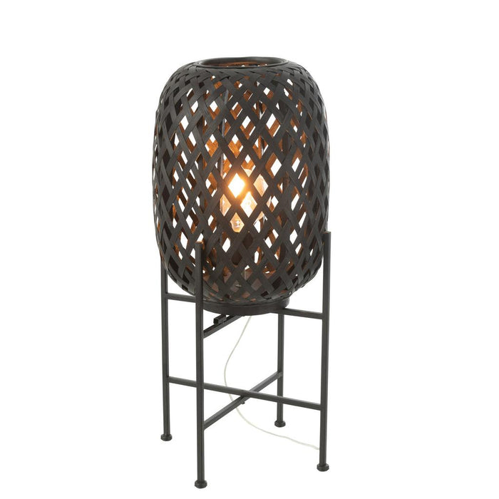 Vloerlamp Zwart Bamboe 32 cm 32x32x70 cm-Vloerlampen-J-Line