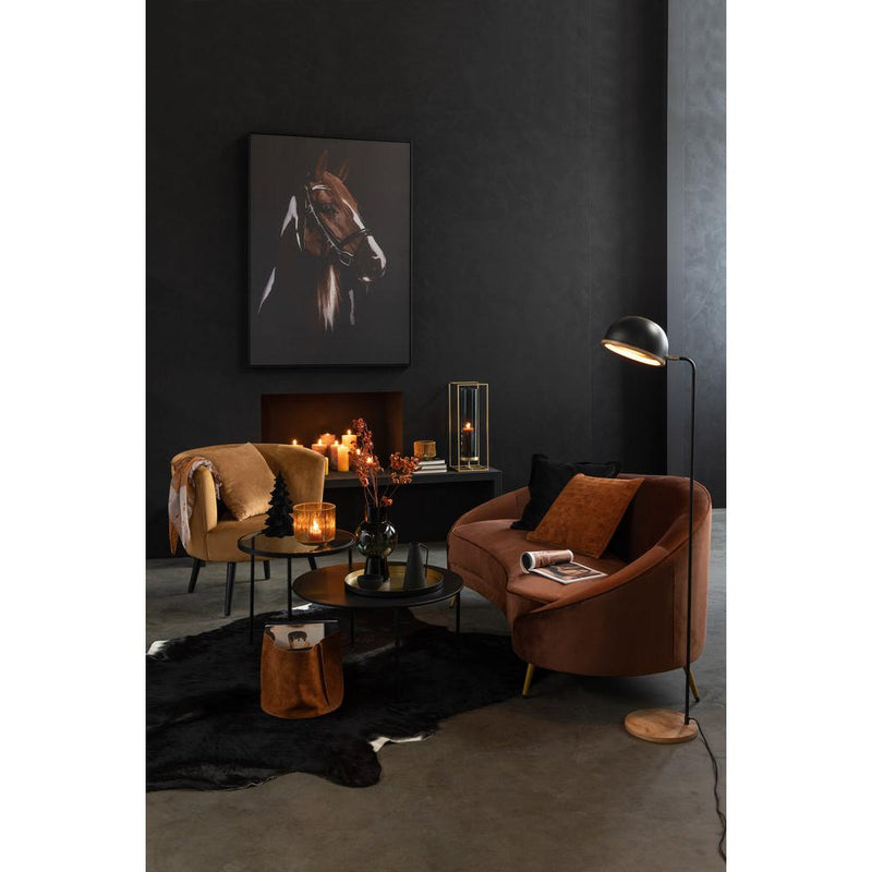 Vloerlamp Zwart Hout 26 cm 26x26x130 cm-Vloerlampen-J-Line