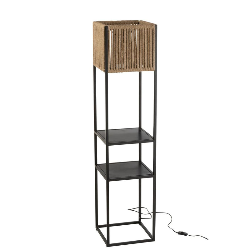 Vloerlamp Zwart Ijzer Vierkant 32 cm 31.5x32x133.5 cm-Vloerlampen-J-Line