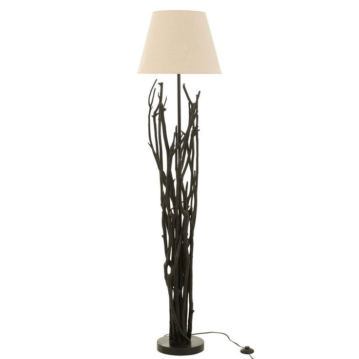 Vloerlamp Zwart Linnen 26 cm 26x26x170 cm-Opbergkasten-J-Line