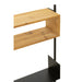 Wall Coat Rack met Spiegel Tina Fir Hout | Iron Zwart | Natuurlijk-Kapstokken-J-Line