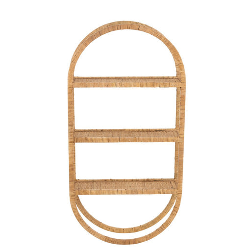 Wall Rack Oval 3 Planks Pliable Rattan Natuurlijk-Vakkenkasten-J-Line