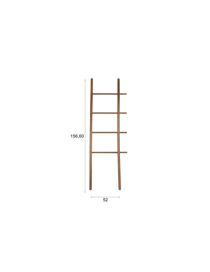 Wanddecoratie Ladder Jhon Oak hout Bruin 3.5x52 cm-Wanddecoratie-Creating Home