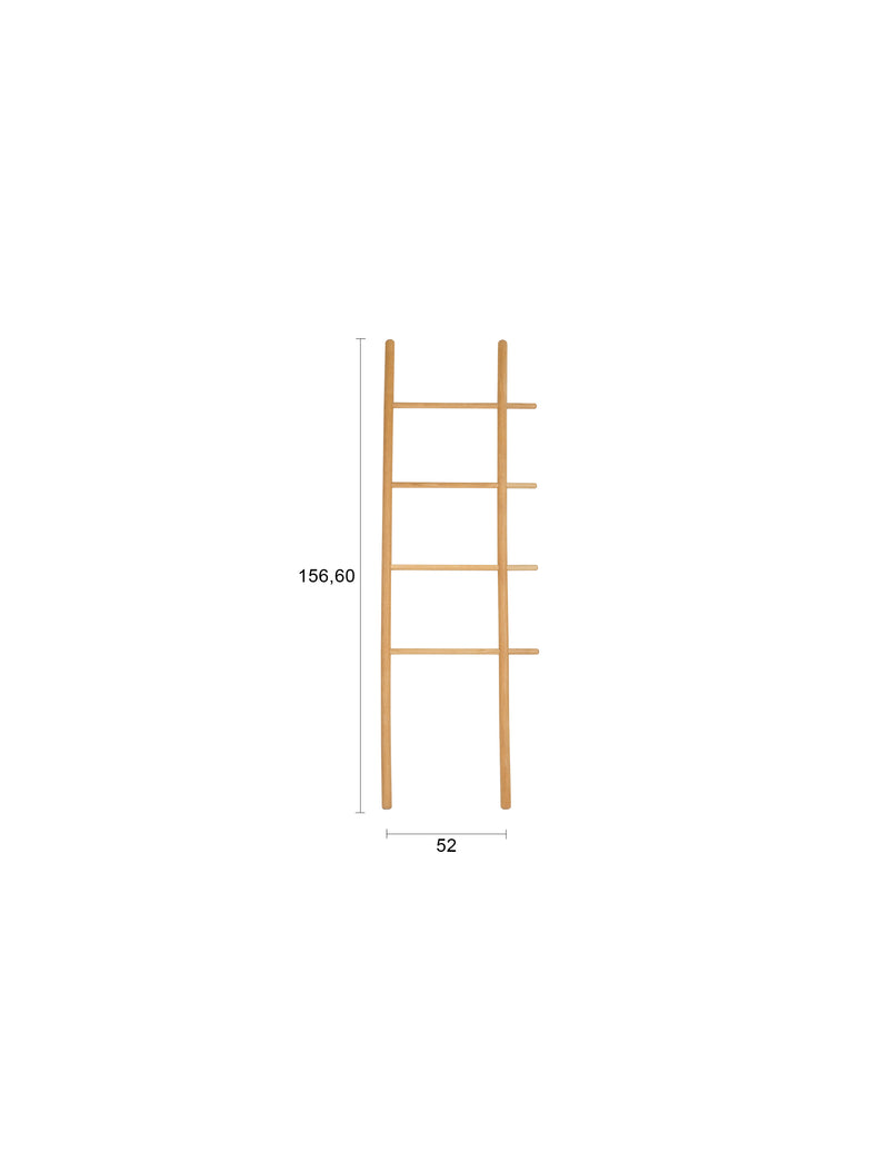 Wanddecoratie Ladder Jhon Oak hout Naturel 3.6x52 cm-Wanddecoratie-Creating Home