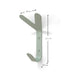 Wandhaak FRONDO Staal Dusty Green 16x8.5x37.5cm Spinder Design-Muurhaken-Spinder