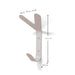 Wandhaak FRONDO Staal Silky Taupe 16x8.5x37.5cm Spinder Design-Kapstokken-Spinder