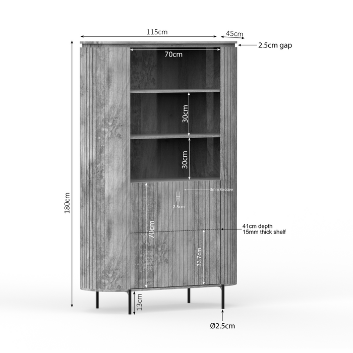 Wandkast Solana - 115 cm - Taupe-Opbergkasten-Starfurn