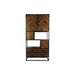 Wandkast Verona - 100x40x200 - Bruin/zwart - Oud hout/metaal-Opbergkasten-HSM Collection