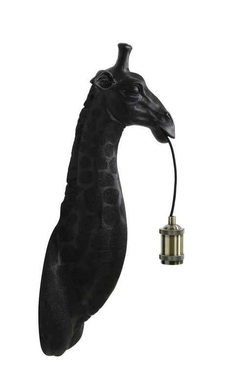 Wandlamp 20,5x19x61 cm GIRAFFE mat zwart-Wandlampen-Light & Living