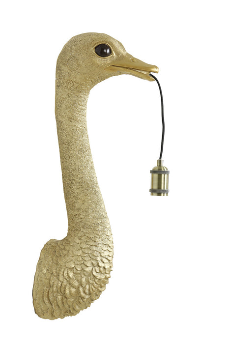 Wandlamp 25x19x72 cm STRUISVOGEL goud-Wandlampen-Light & Living