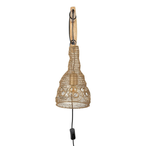 Wandlamp Alen Metaal Goud 18x17 cm E27-Tafellampen-Creating Home