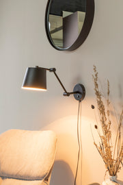 Wandlamp Fijne Er Iron Zwart 52.5x16x21 cm-Wandlampen-Creating Home