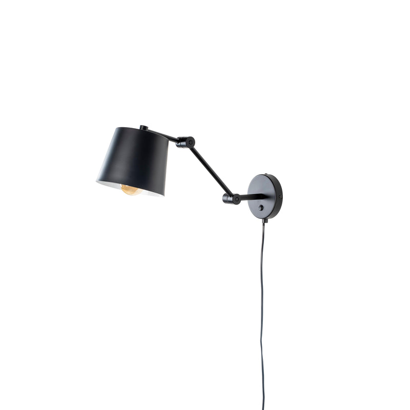 Wandlamp Fijne Er Iron Zwart 52.5x16x21 cm-Wandlampen-Creating Home