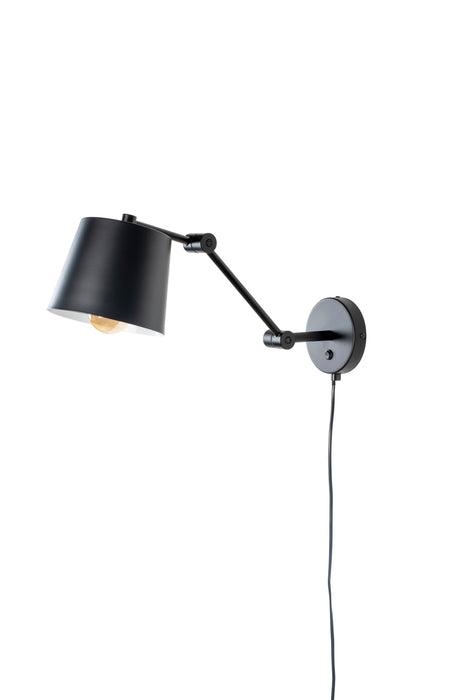 Wandlamp Hajo Metaal Zwart 52.5x16 cm E27-Tafellampen-Creating Home