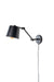 Wandlamp Hajo Metaal Zwart 52.5x16 cm E27-Tafellampen-Creating Home