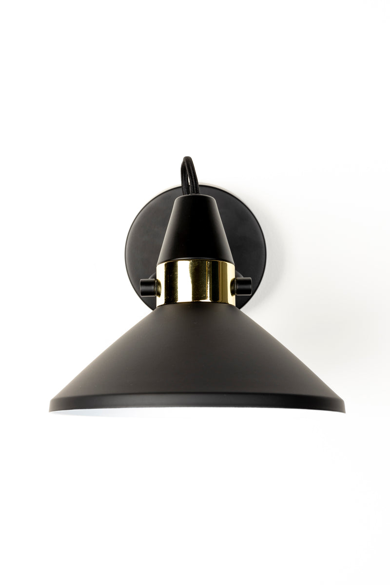 Wandlamp Jona Tijdloze Iron Zwart 19.5x19.5x15 cm-Wandlampen-Creating Home