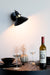 Wandlamp Jona Metaal Zwart Ø19.5x15 cm E27-Tafellampen-Creating Home