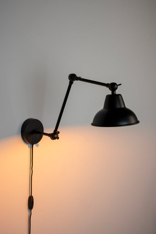 Wandlamp Knik Naar Iron Zwart 17x17x70 cm-Wandlampen-Creating Home
