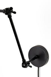 Wandlamp Knik Naar Iron Zwart 17x17x70 cm-Wandlampen-Creating Home