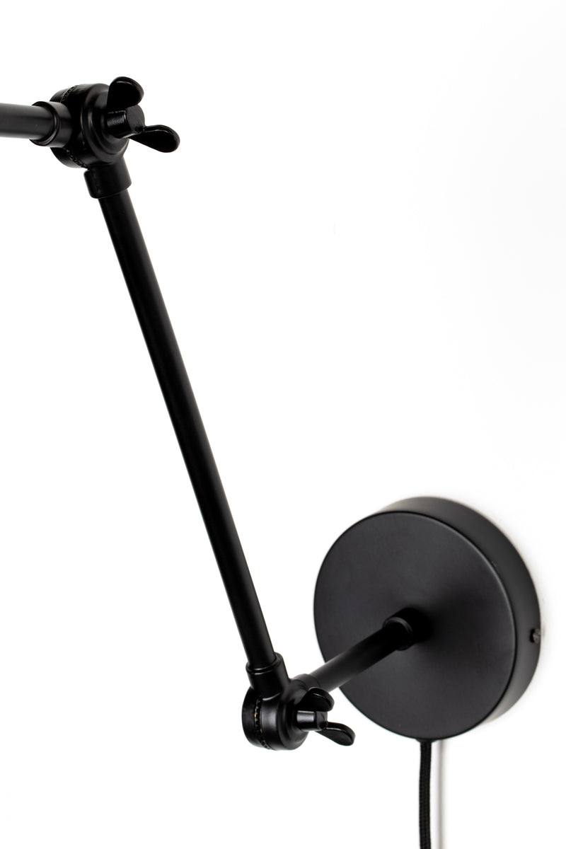 Wandlamp Knik Naar Iron Zwart 17x17x70 cm-Wandlampen-Creating Home