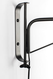 Wandlamp Lasse Draaiarm Iron Zwart 38x4x23.5 cm-Wandlampen-Creating Home