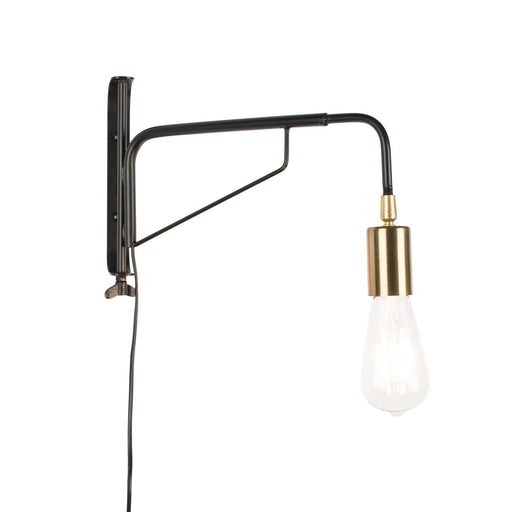Wandlamp Lasse Draaiarm Iron Zwart 38x4x23.5 cm-Wandlampen-Creating Home