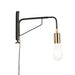 Wandlamp Lasse Draaiarm Iron Zwart 38x4x23.5 cm-Wandlampen-Creating Home