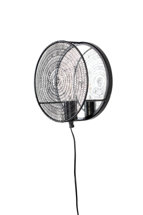 Wandlamp Lea Mooi Metal Zwart 25.5x25.5x11 cm-Wandlampen-Creating Home