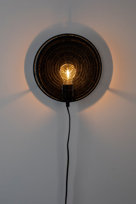 Wandlamp Lea Mooi Metal Zwart 25.5x25.5x11 cm-Wandlampen-Creating Home
