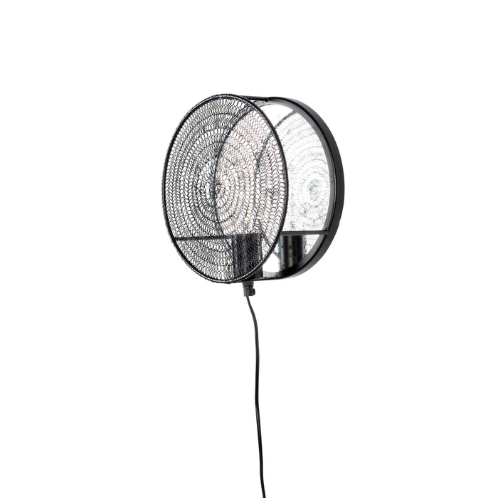 Wandlamp Lea Mooi Metal Zwart 25.5x25.5x11 cm-Wandlampen-Creating Home