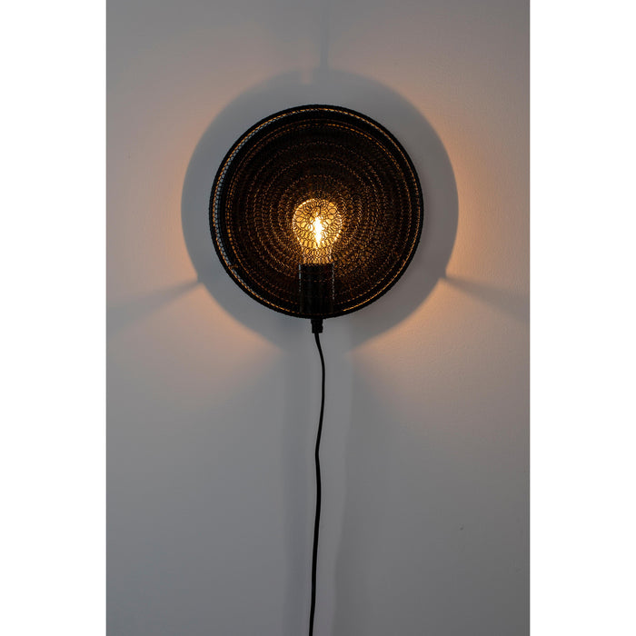 Wandlamp Lea Mooi Metal Zwart 25.5x25.5x11 cm-Wandlampen-Creating Home