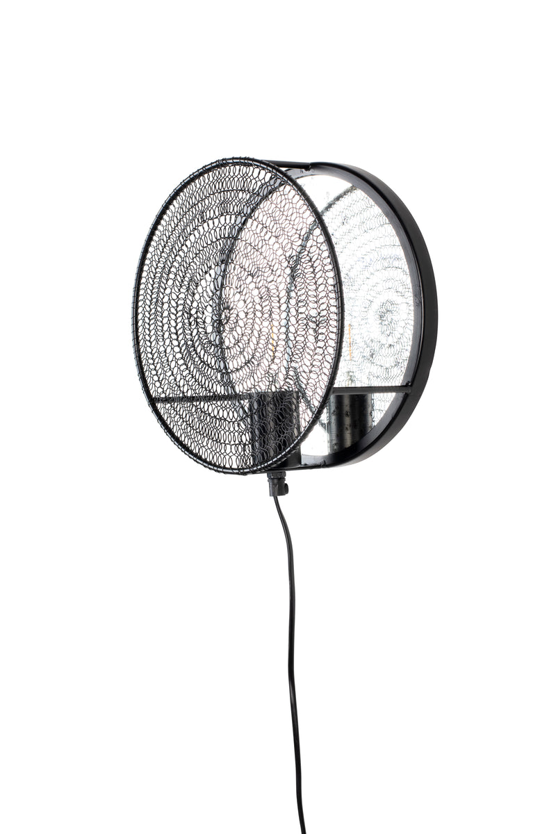 Wandlamp Lea Mooi Metal Zwart 25.5x25.5x11 cm-Wandlampen-Creating Home