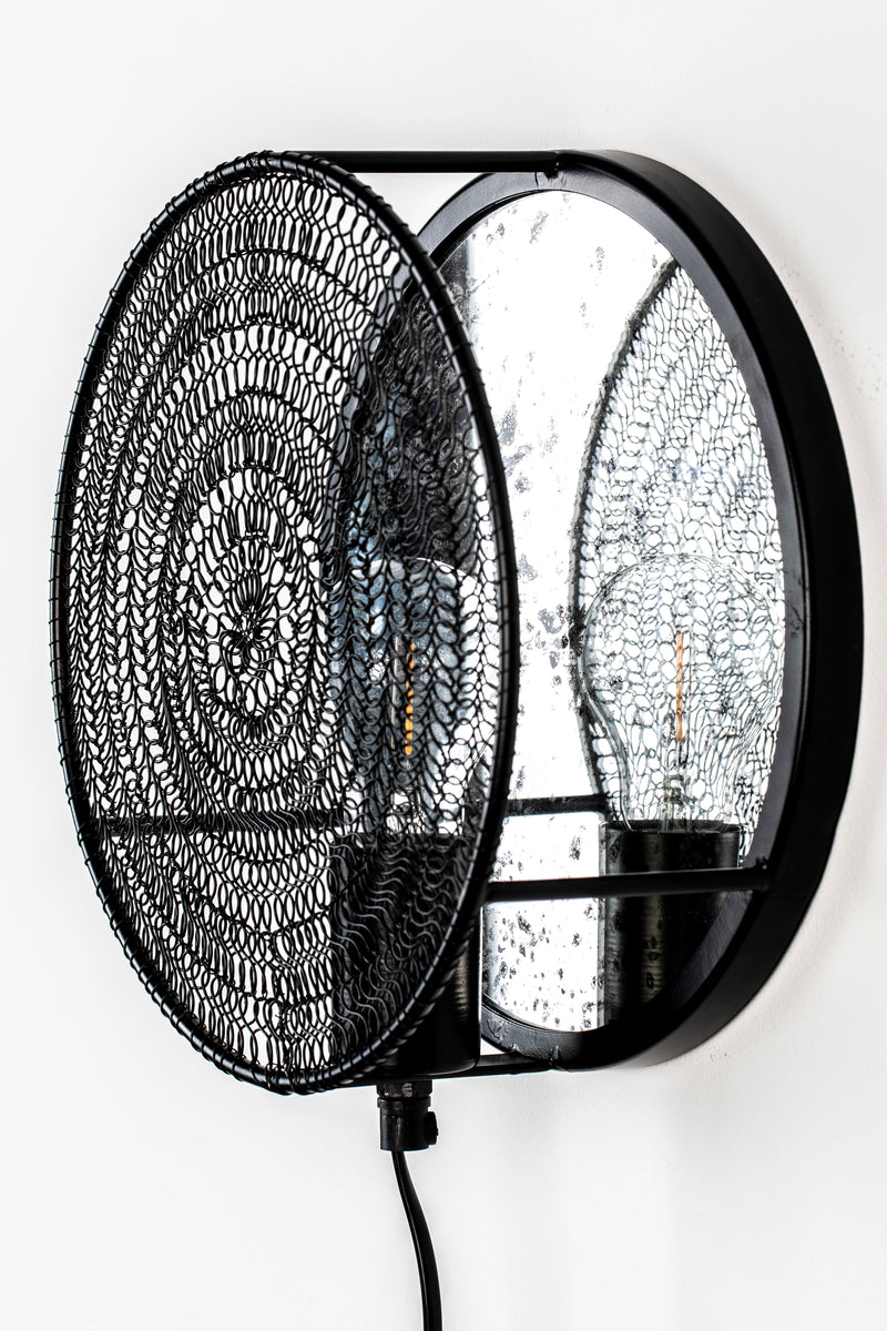 Wandlamp Lea Mooi Metal Zwart 25.5x25.5x11 cm-Wandlampen-Creating Home